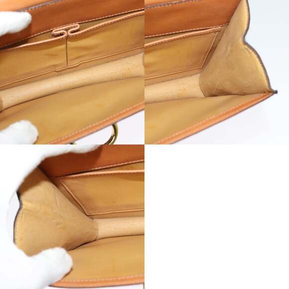 CELINE Macadam Canvas Hand Bag Pvc Leather Brown Gold - Picture 13 of 13